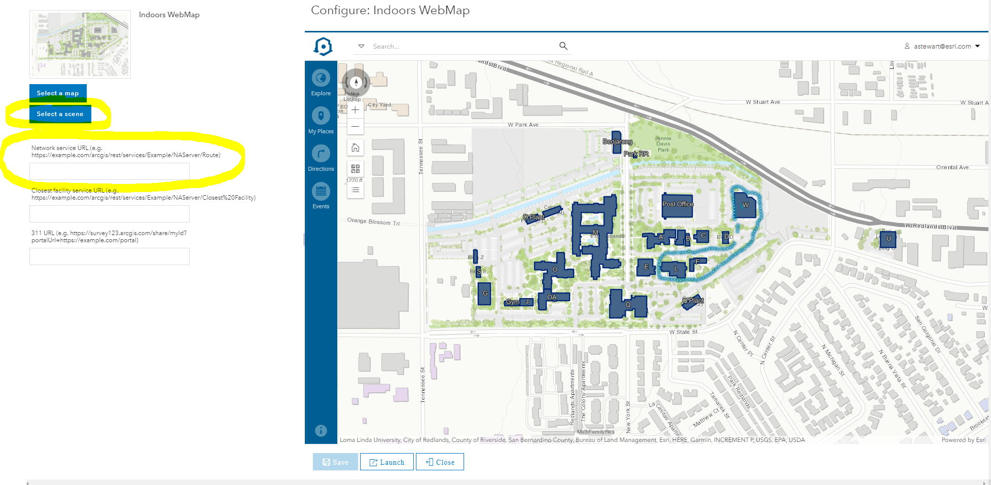 See if you can add a scene from your indoors webapp configuration